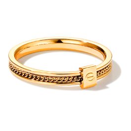 TC165 Nhẫn titan cartier lồng xích (Size 5-6-7-8)