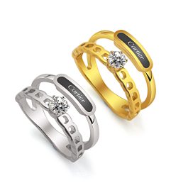 TC207 Nhẫn nữ titan cartier (Size 6-7-8)