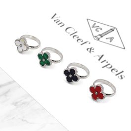 TC288 Nhẫn nữ titan hoa 4 cánh van Cleef (Size 5-6-7-8)