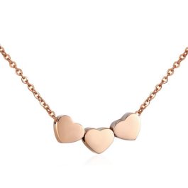 TN054 Dây chuyền titan 3 trái tim