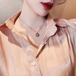 TN181 Dây chuyền titan hoa cúc