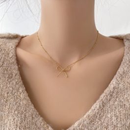 TN235 Dây chuyền titan hình chiếc nơ