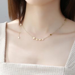 TN381 Dây chuyền titan ngôi sao cách điệu