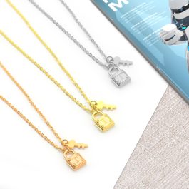 TN437 Dây chuyền titan ổ chìa khóa