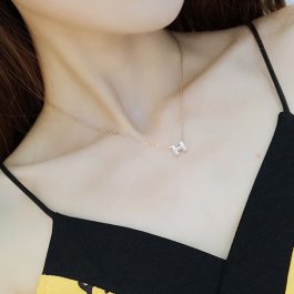 TN481 Dây chuyền titan chữ H phong cách Hermes