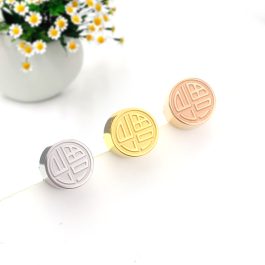 TN502 Dây chuyền titan ngọc tỷ chữ phúc, con dấu chữ phúc