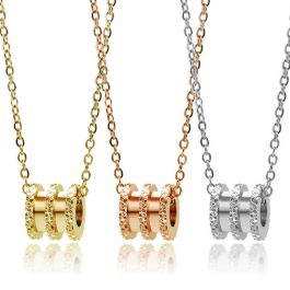 TN506 Dây chuyền titan ống tròn nhỏ xỏ ngang