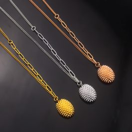 TN585 Dây chuyền titan trái sầu riêng