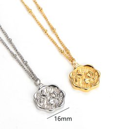 TN611 Dây chuyền nữ titan mặt hình bông hoa