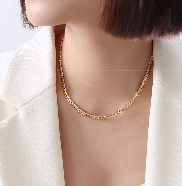 TN618 Dây chuyền nữ titan lặc đơn chạm viền 4lycực đẹp - Ảnh 2