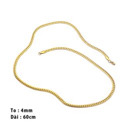 TN618 Dây chuyền nữ titan lặc đơn chạm viền 4lycực đẹp