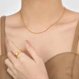 TN792 Dây chuyền trơn titan không mặt
