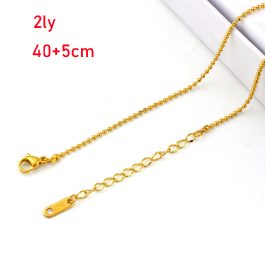 TN802 Dây chuyền bi titan 2ly mạ vàng