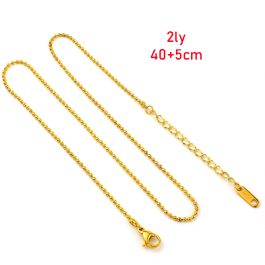 TN802 Dây chuyền bi titan 2ly mạ vàng