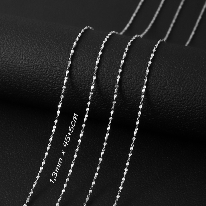 D028 Dây chuyền titan trơn không mặt kiểu số 8 - Ảnh 3