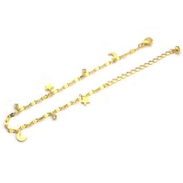 TA655 Lắc chân titan trăng sao cách điệu