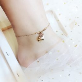 TA656 Lắc chân titan con mèo thần tài may mắn màu hồng