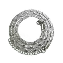 TN159 Dây chuyền titan kiểu mì dẹp 4ly họa tiết