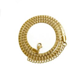 TN169 Dây chuyền titan kiểu mì dẹp 4ly họa tiết