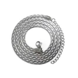 TN171 Dây chuyền titan kiểu mì dẹp 4ly họa tiết