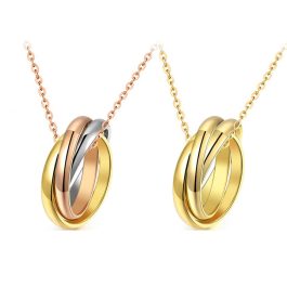 TN183 Dây chuyền titan 3 khoen tròn cartier love