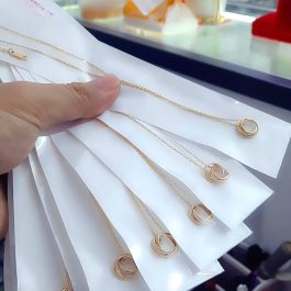 TN183 Dây chuyền titan 3 khoen tròn cartier love
