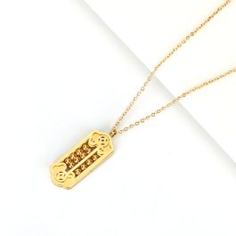 TN412 Dây chuyền nữ titan bàn tính tiền may mắn