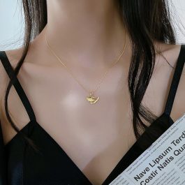 TN565 Dây chuyền titan chiếc lá