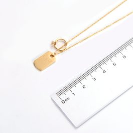 TN591 Dây chuyền titan mặt chiếc nhẫn và thẻ dogtag