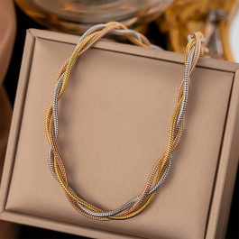 TN602 Dây chuyền nữ titan dây mì tròn thắt bính