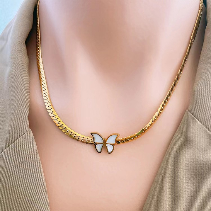 TN638 Dây chuyền nữ titan con bướm - Ảnh 2