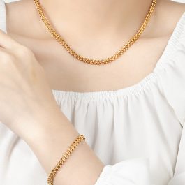 TN704 Dây chuyền nữ titan hình bông lúa
