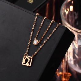 TN748 Dây chuyền nữ titan 2 tầng mặt hình nốt nhạc