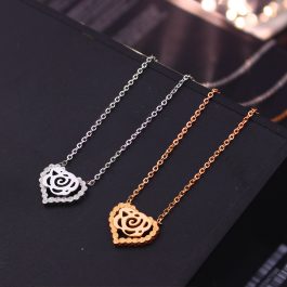 TN761 Dây chuyền nữ titan mặt hình trái tim