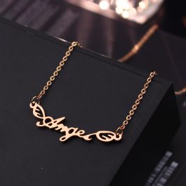 TN762 Dây chuyền nữ titan mặt chữ angel thiên thần