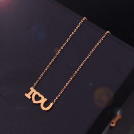 TN781 Dây chuyền nữ titan mặt i love you