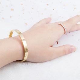 TV064 Vòng tay titan cartier loại không vít