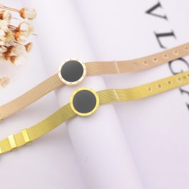 TV116 Vòng tay titan mặt tròn số la mã